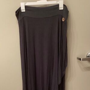 Matilda Jane Joanna Gaines Sweet & Simple Faux Wrap Maxi Skirt Grey EXTRA LARGE